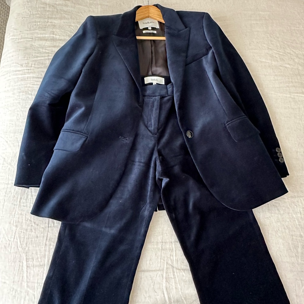 Velvet Navy Suit by Ba&sh